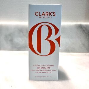 Clark's Botanicals 7-Acid Daily Glow Peel 3.3 oz 100 ml New with Box